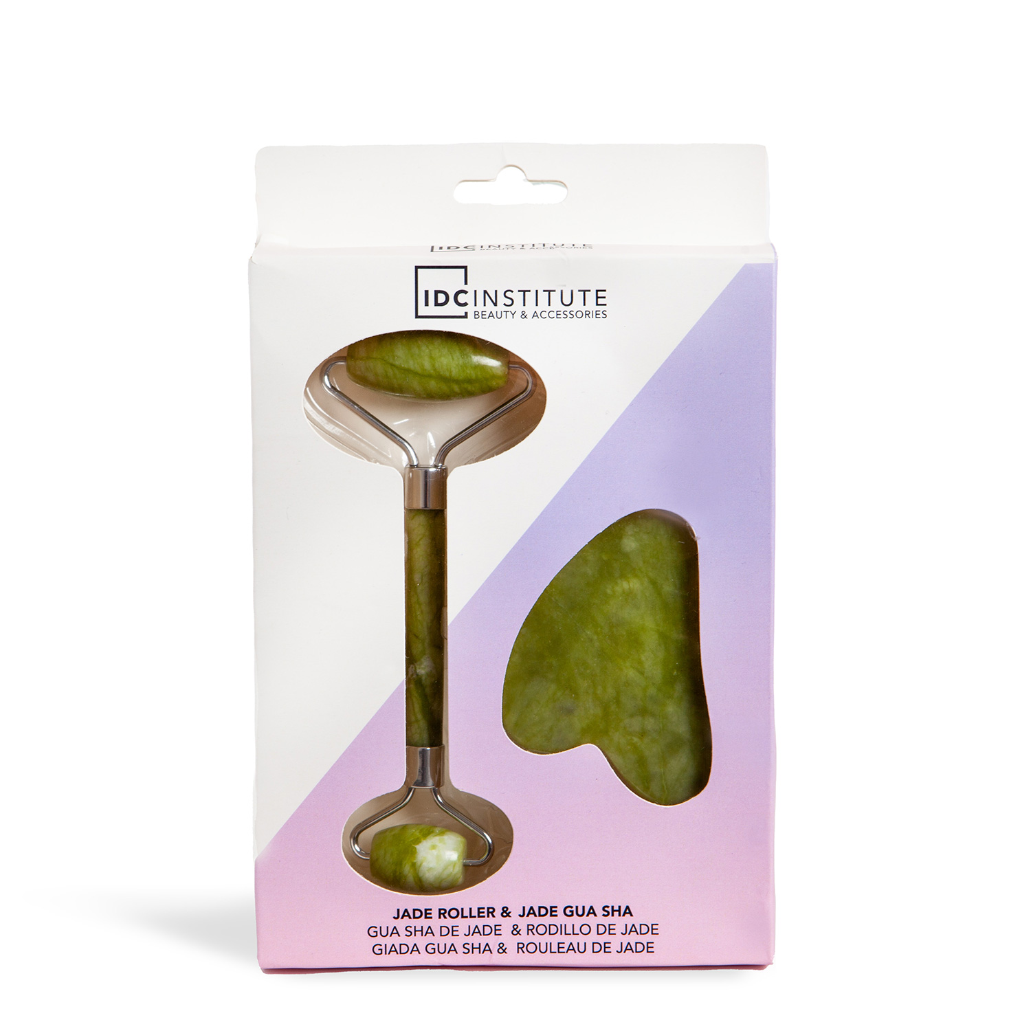 Set roller de jad și Gua Sha IDC Institute Jade Roller And Jade Gua Sha